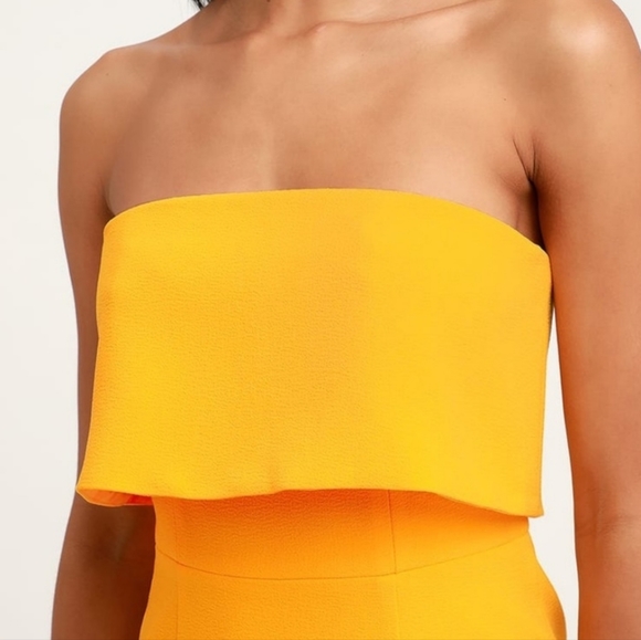 C/MEO Entice Golden Yellow Strapless Dress. Size Small/ US 4. - Picture 3 of 11